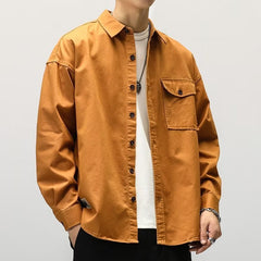 Casual Long Sleeve Shirt Cardigan Jacket - kinko