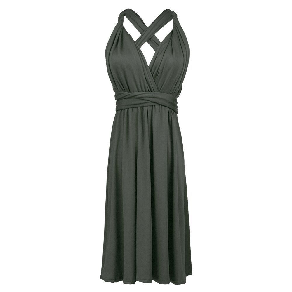 Multiple Wear Lace-up Plus Size Women's Clothing Dress - kinko