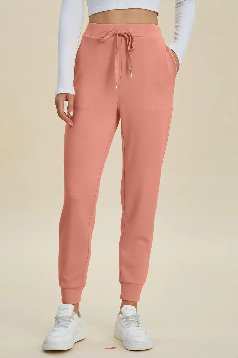 Basic Bae Full Size Air Scuba Drawstring High Waist Joggers - kinko