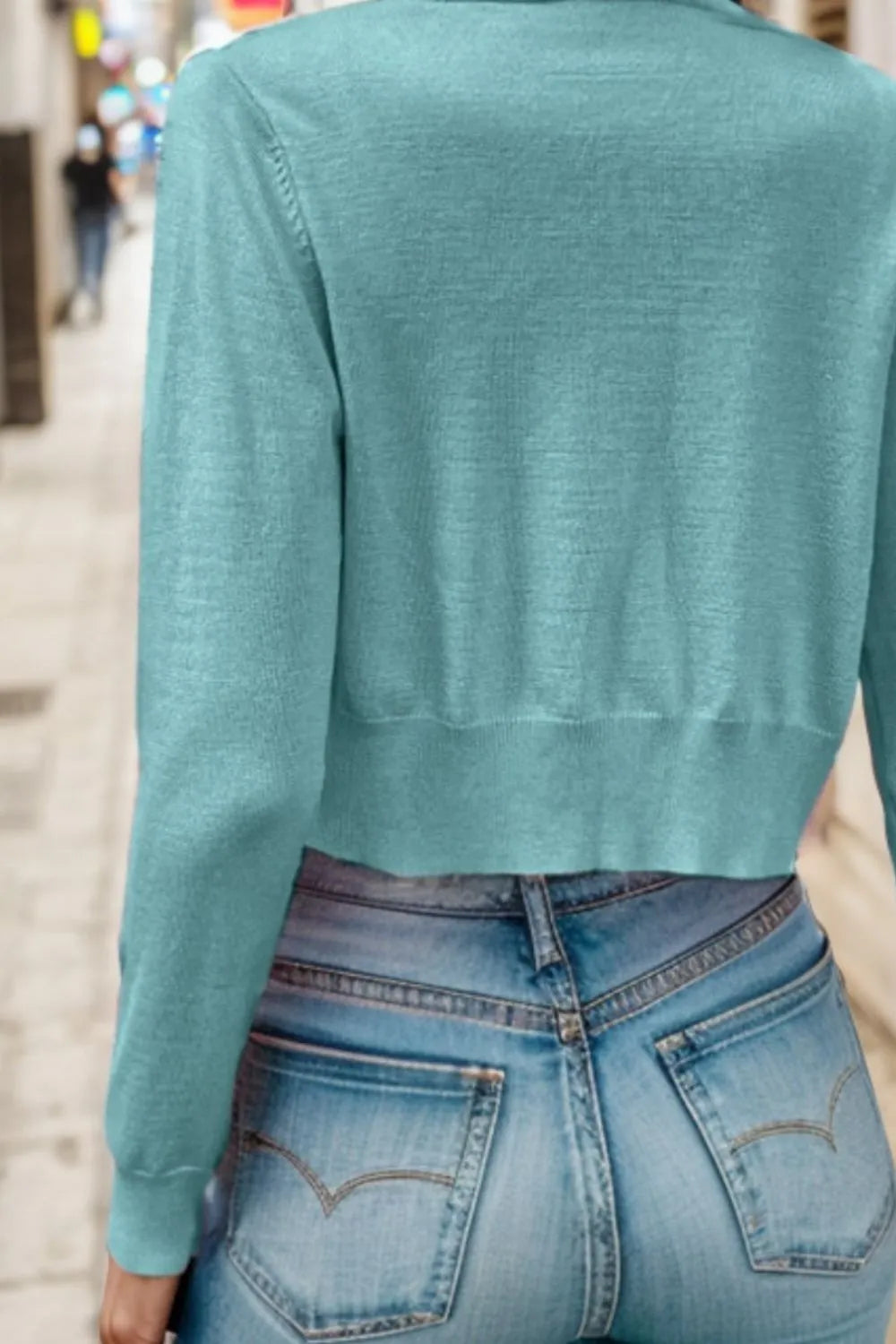 Button Up Long Sleeve Cardigan - kinko