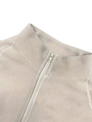 Zip Up Long Sleeve Jacket - kinko