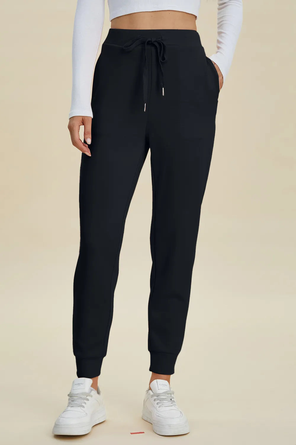 Basic Bae Full Size Air Scuba Drawstring High Waist Joggers - kinko