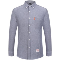 Pure Cotton Washed Oxford Woven Shirts Men - kinko