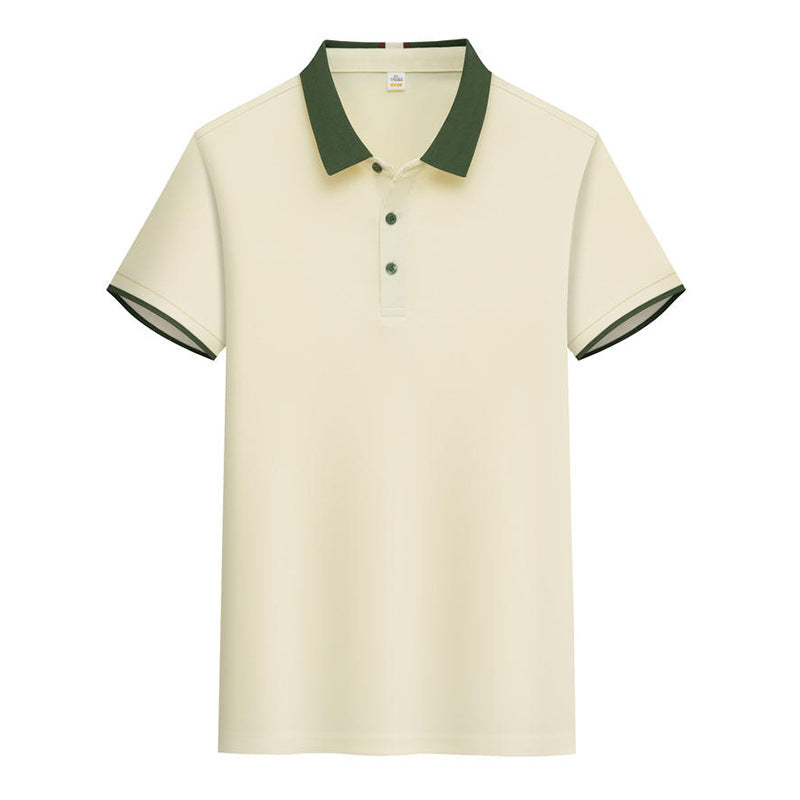 Contrast Color Lapels Polo Shirt - kinko