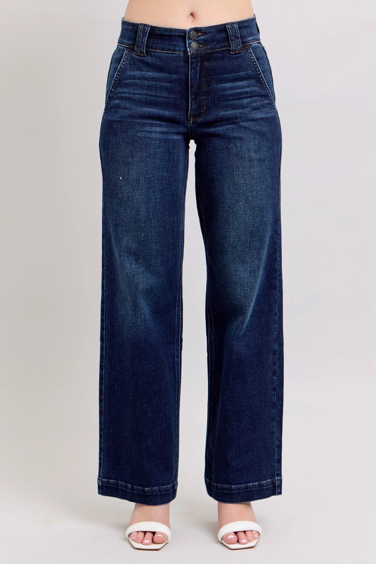 Judy Blue High-Waisted Wide Leg Jeans - kinko