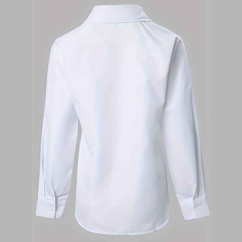 Women's Contrast Lace Long Sleeve Tops Button Down Shirts Dressy Casual Blouses Fall Fashion Clothes - kinko