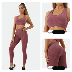 2PCS Women's Seamless Yoga Set – High Waist