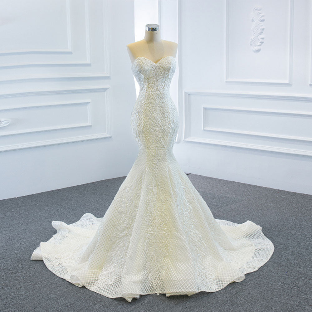 The Wedding Dress Wears Two Fishtail Tail Tube Tops, The Temperament Is Thin And Dreamy - kinko