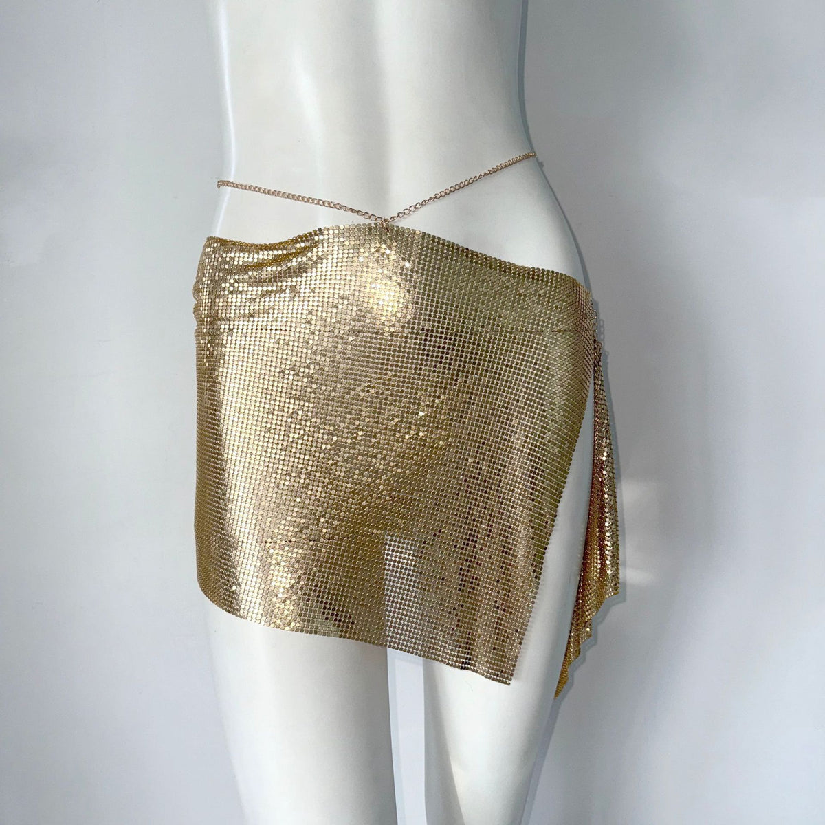 Metal Sequins Women's Skirt Irregular - kinko