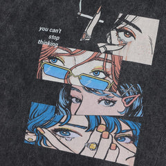 Retro Cotton-padded Clothes T-shirt Street Hip Hop Casual Short Sleeve Men Clothing Top