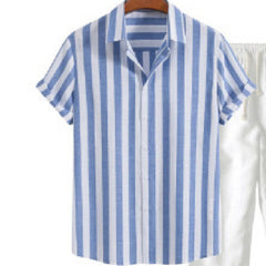 Fashionable Summer New Short-sleeved Printed Shirt For Men - kinko