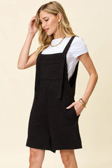 Double Take Full Size Texture Square Neck Romper - kinko