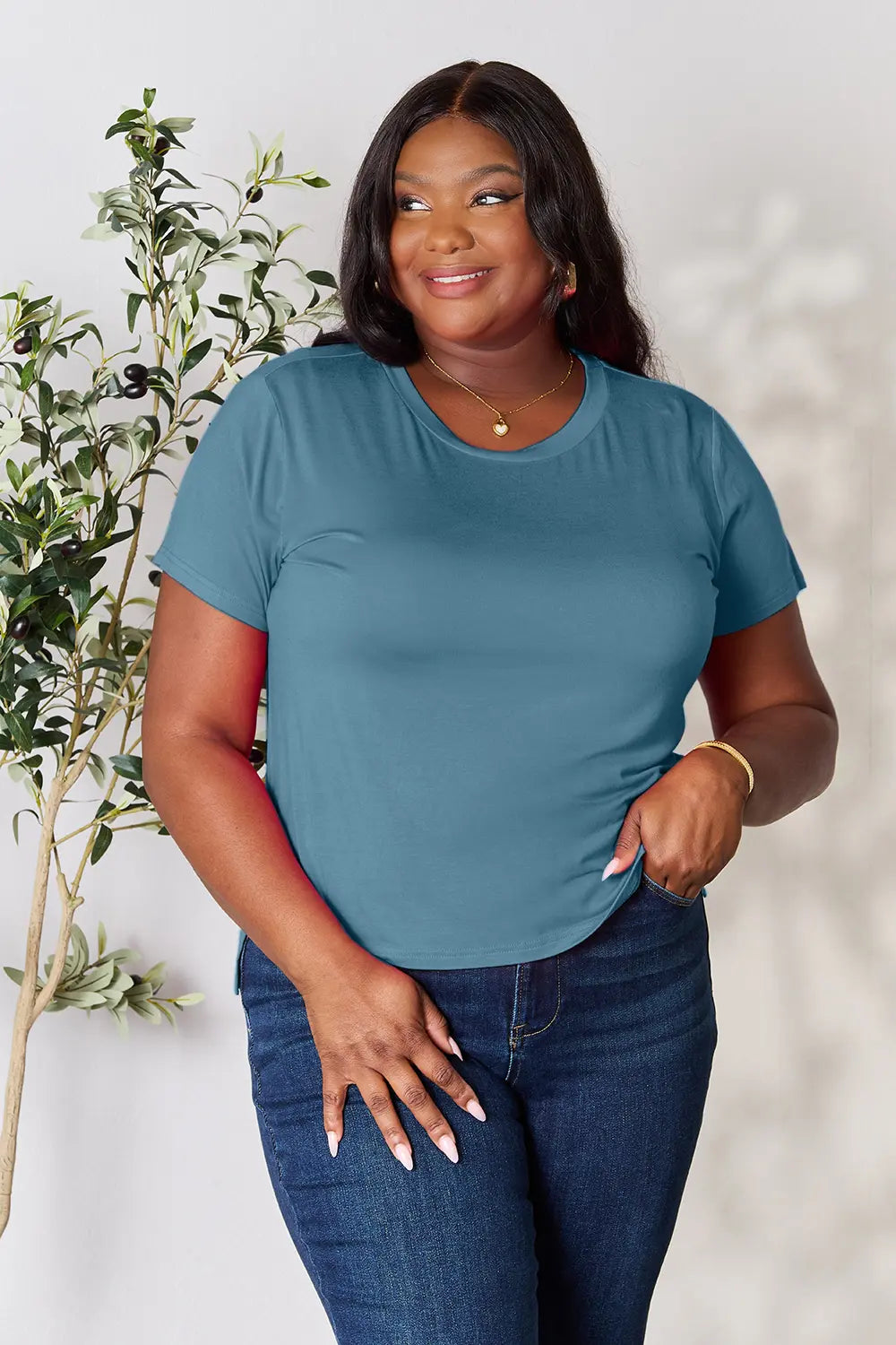 Basic Bae Full Size Round Neck Short Sleeve T-Shirt - kinko