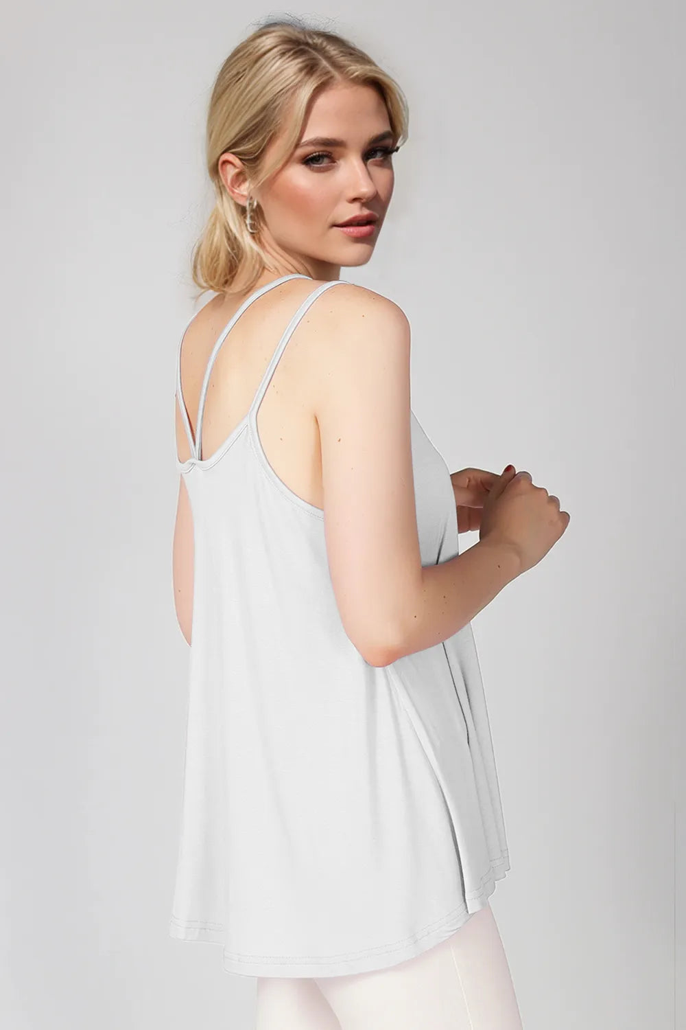 Basic Bae Bamboo Scoop Neck Double Spaghetti Straps Cami - kinko