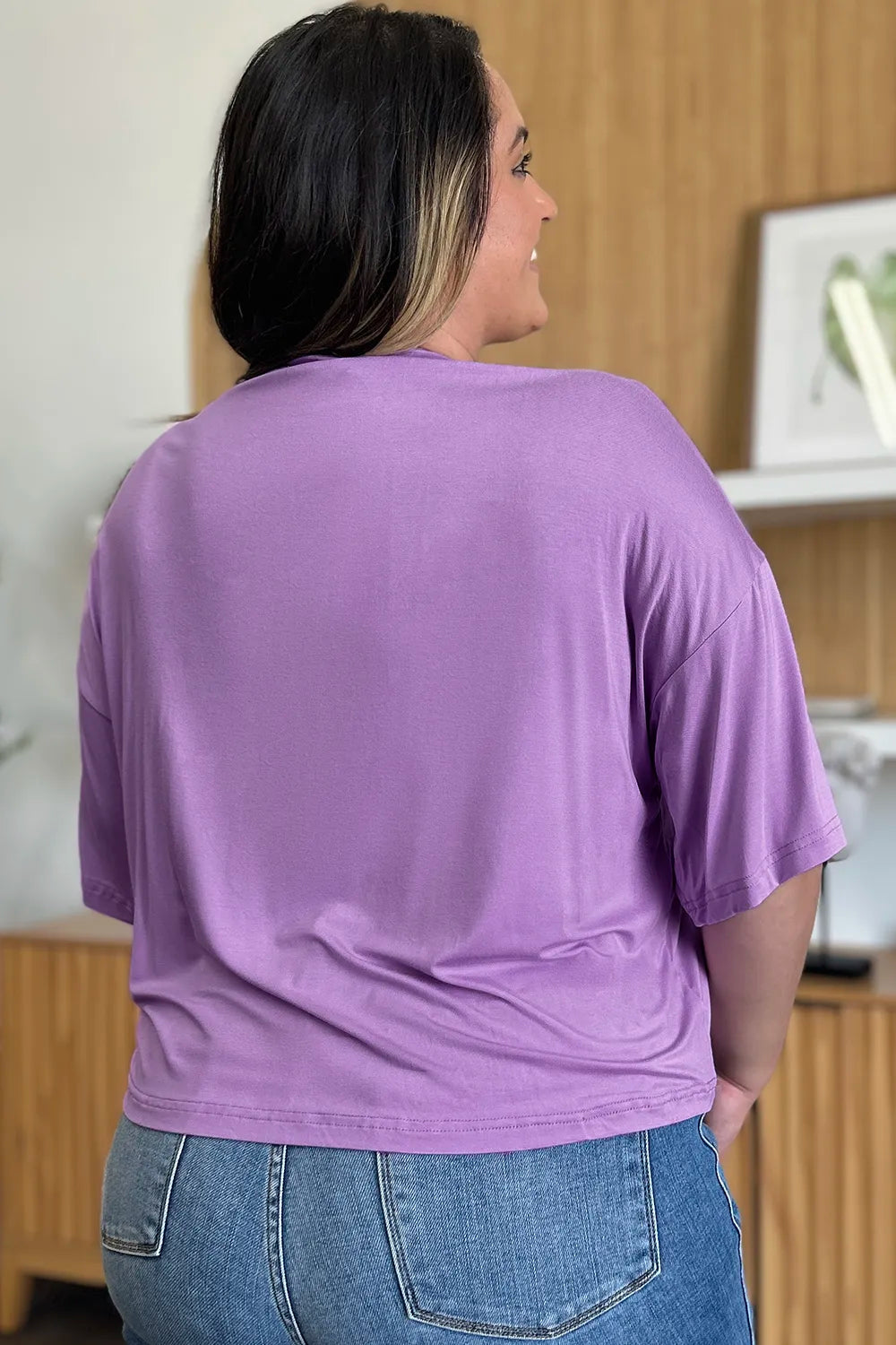 Basic Bae Bamboo Full Size Round Neck Drop Shoulder T-Shirt - kinko