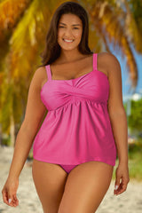 Full Size Adjustable Strap Tankini Set - kinko