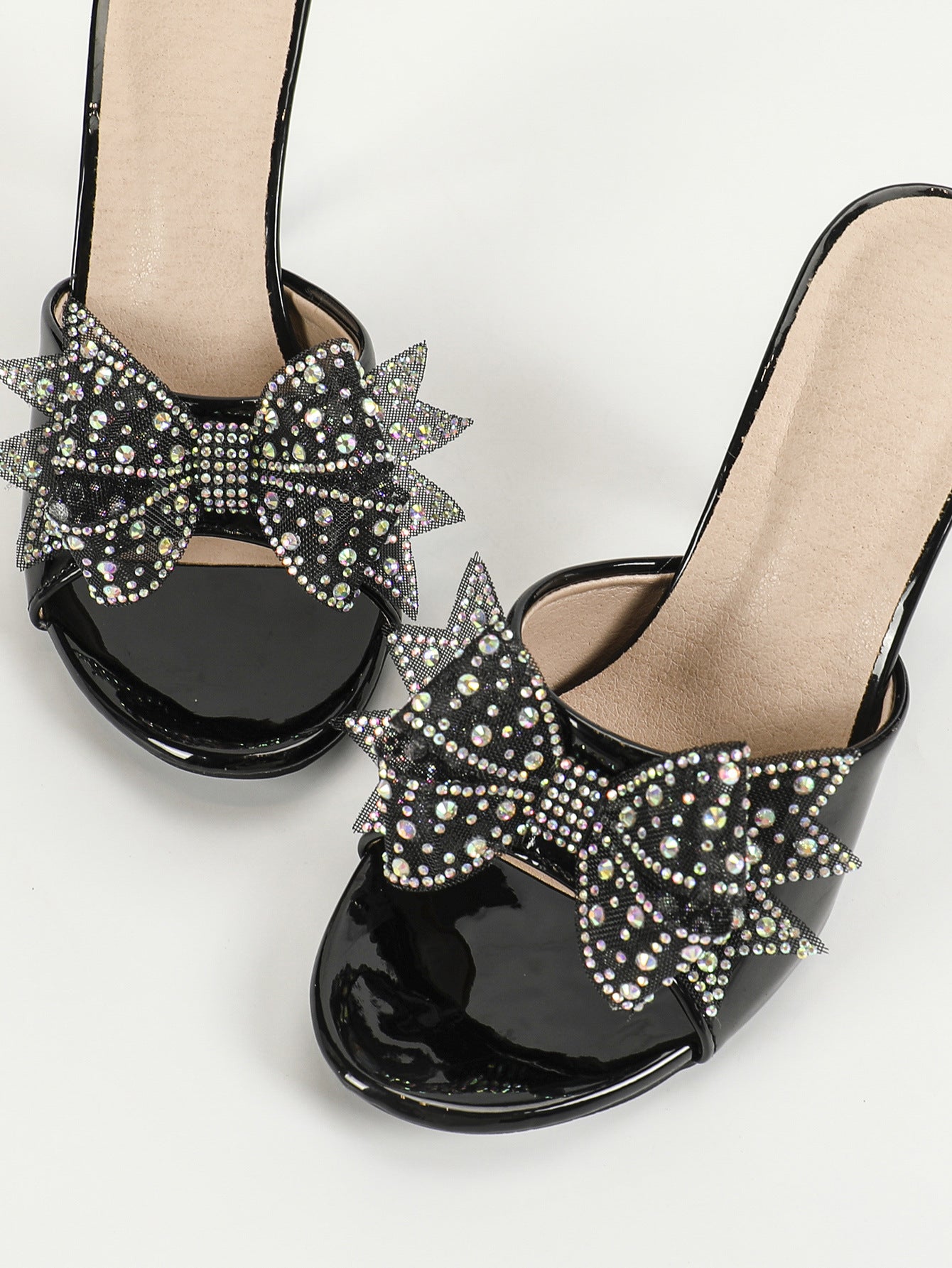 Round Toe Outer Single Stiletto Heel Women Sandals Solid Color Open Toe Sandals - kinko Global Holdings inc