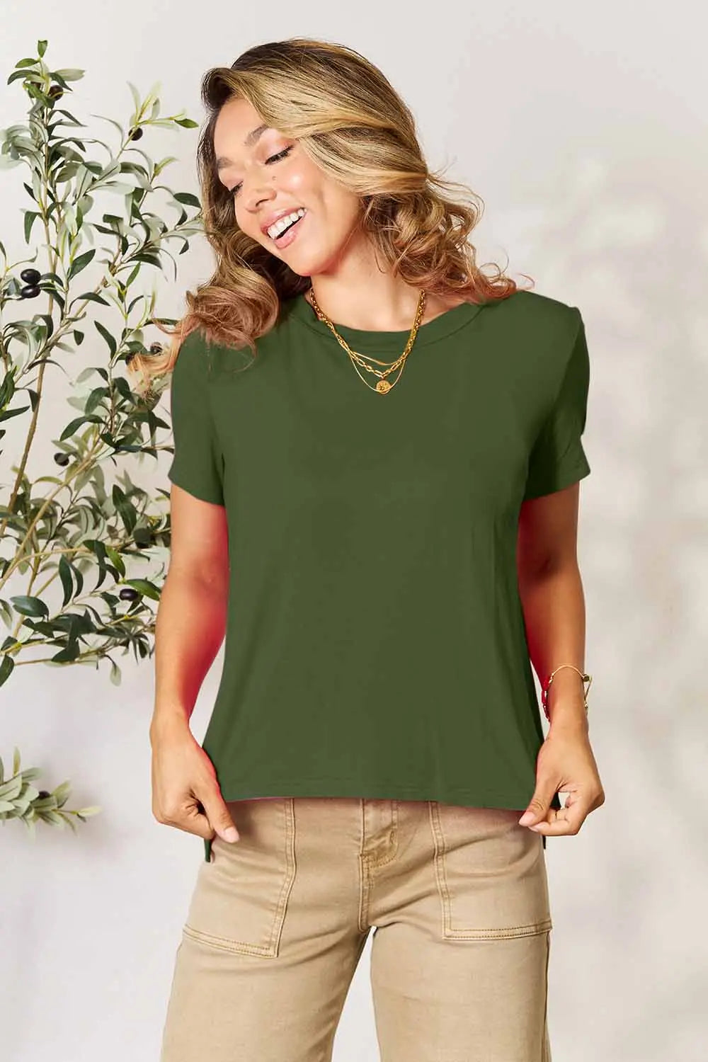 Basic Bae Full Size Round Neck Short Sleeve T-Shirt - kinko