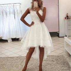 New Style Wedding Dress Short Front And Long Lace Simple Short - kinko