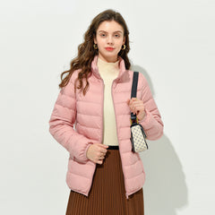 Fall And Winter Korean Style Stand-collar Ladies Down Jacket