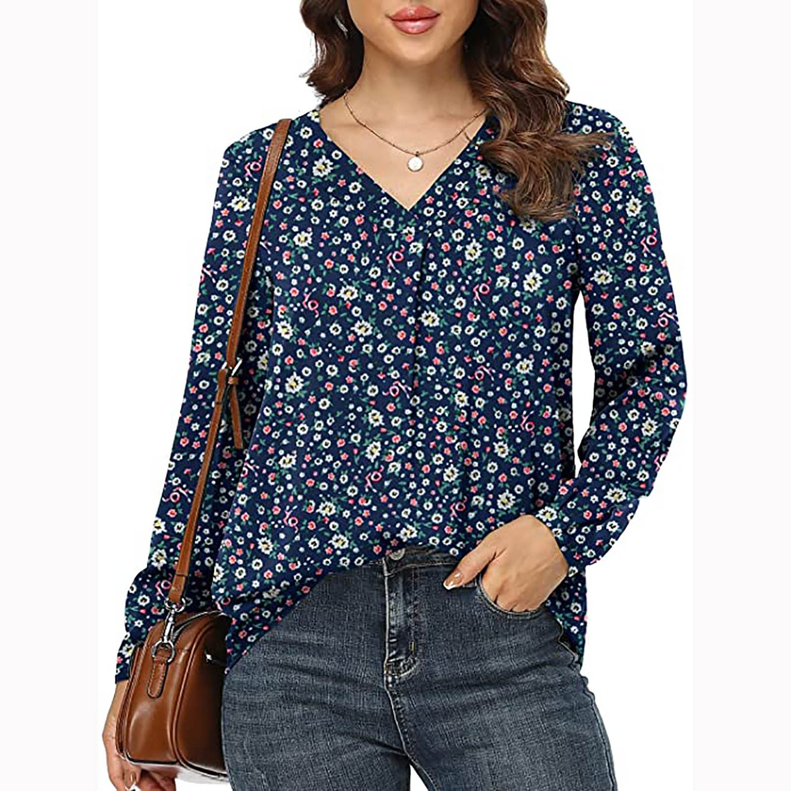Women's Clothing Casual V-neck Temperament Top - kinko