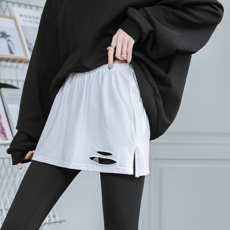 Winter Plus Size Inner Wear Bandage Dress With Sweater Bottoming Skirt - kinko