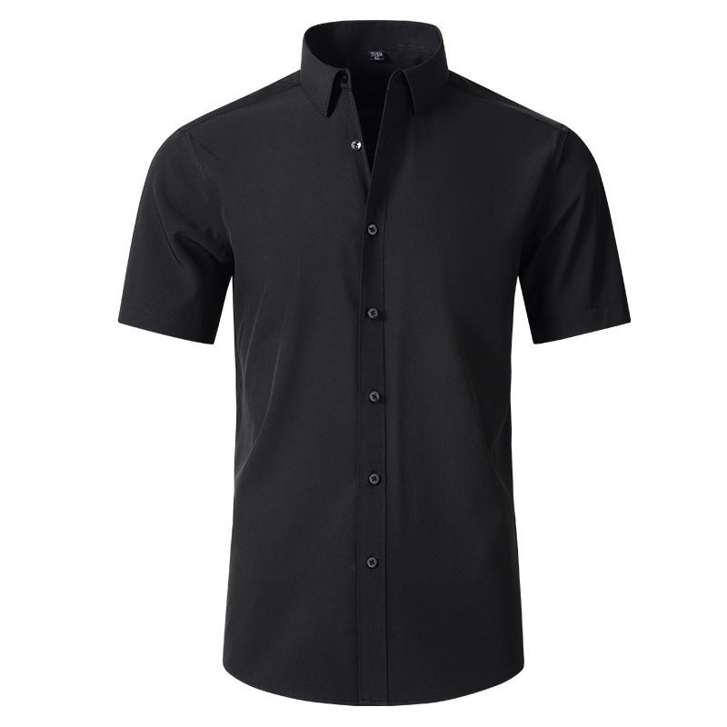 Korean Slim-fit Solid Color Shirt Men's Shirt - kinko