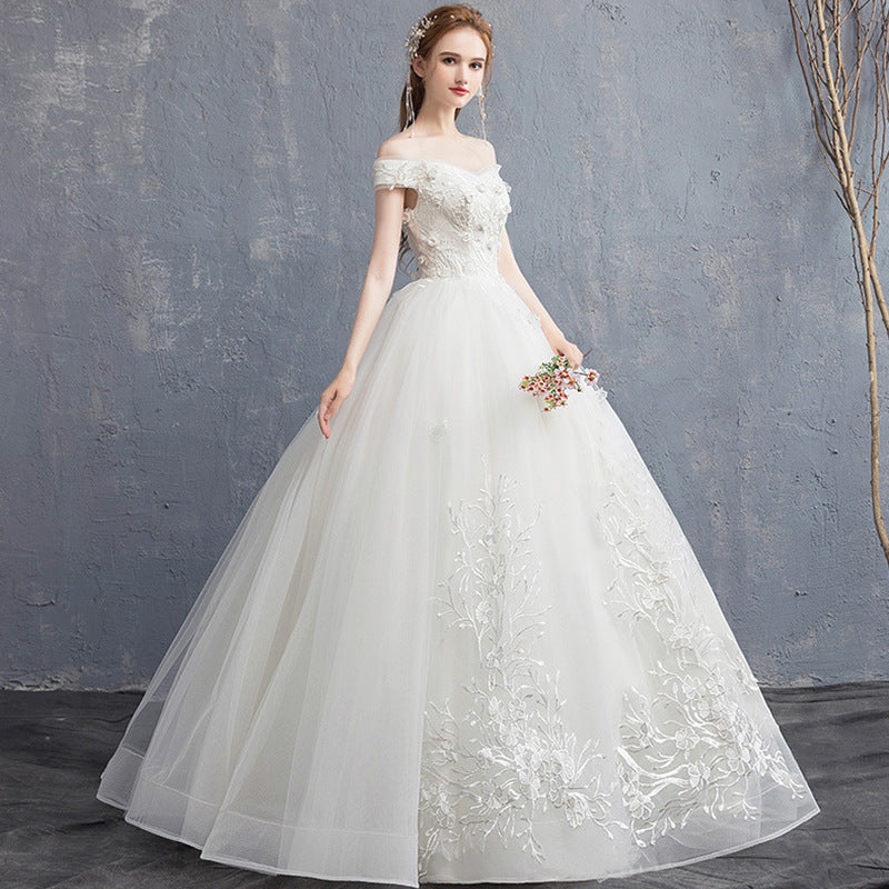 One-shoulder Bride Was Thin, High-waisted, Pregnant Women, Simple And Small, Tailed - kinko