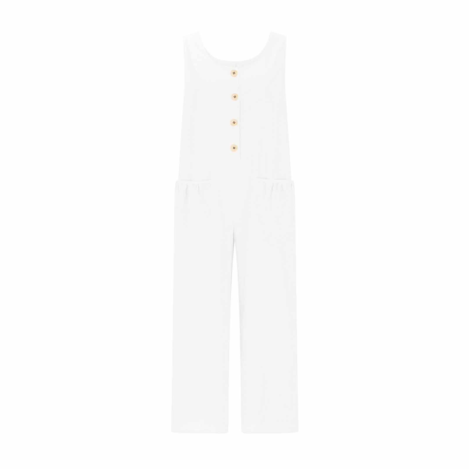 Women's Elegant Wide-Leg Jumpsuit - Button Front Formal & Casual Romper, Lightweight Wear - kinko