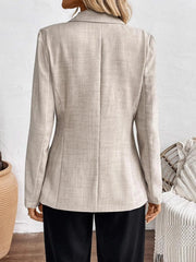 One Button Lapel Collar Blazer - kinko