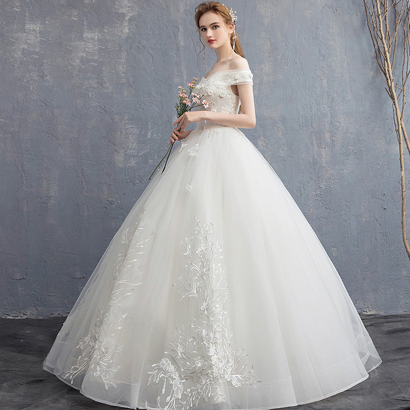 One-shoulder Bride Was Thin, High-waisted, Pregnant Women, Simple And Small, Tailed - kinko