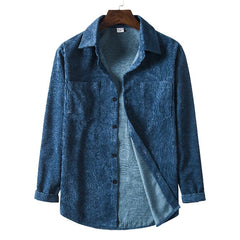 Autumn New Men's Solid-color Corduroy Long Sleeves - kinko