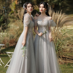 Dress Sisters Dress Female Gray Slim Fit Girlfriend Clothes - kinko