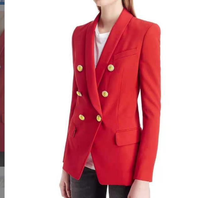 Double Breasted Pure Black Waist Slim-fit Commute Blazer Collar Coat - kinko