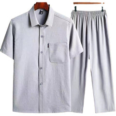 Loose ICE Cotton Two-piece Pocket Shirt - kinko