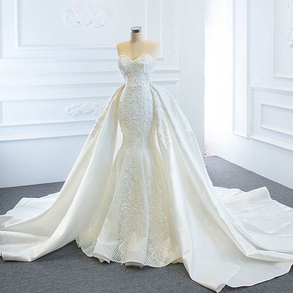 The Wedding Dress Wears Two Fishtail Tail Tube Tops, The Temperament Is Thin And Dreamy - kinko