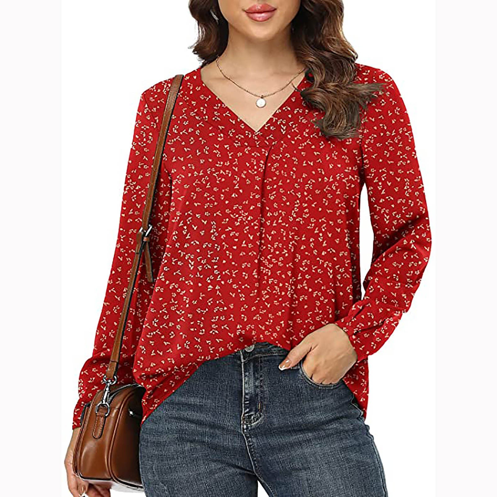 Women's Clothing Casual V-neck Temperament Top - kinko