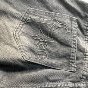 Stitching Wide Leg Jeans Embroidered Men And Women - kinko