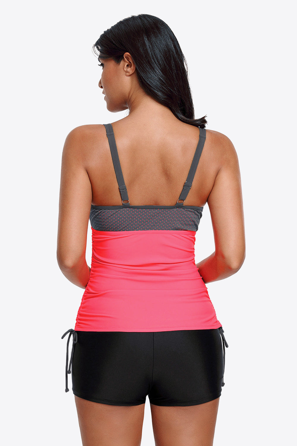 Contrast Sweetheart Neck Swim Cami - kinko
