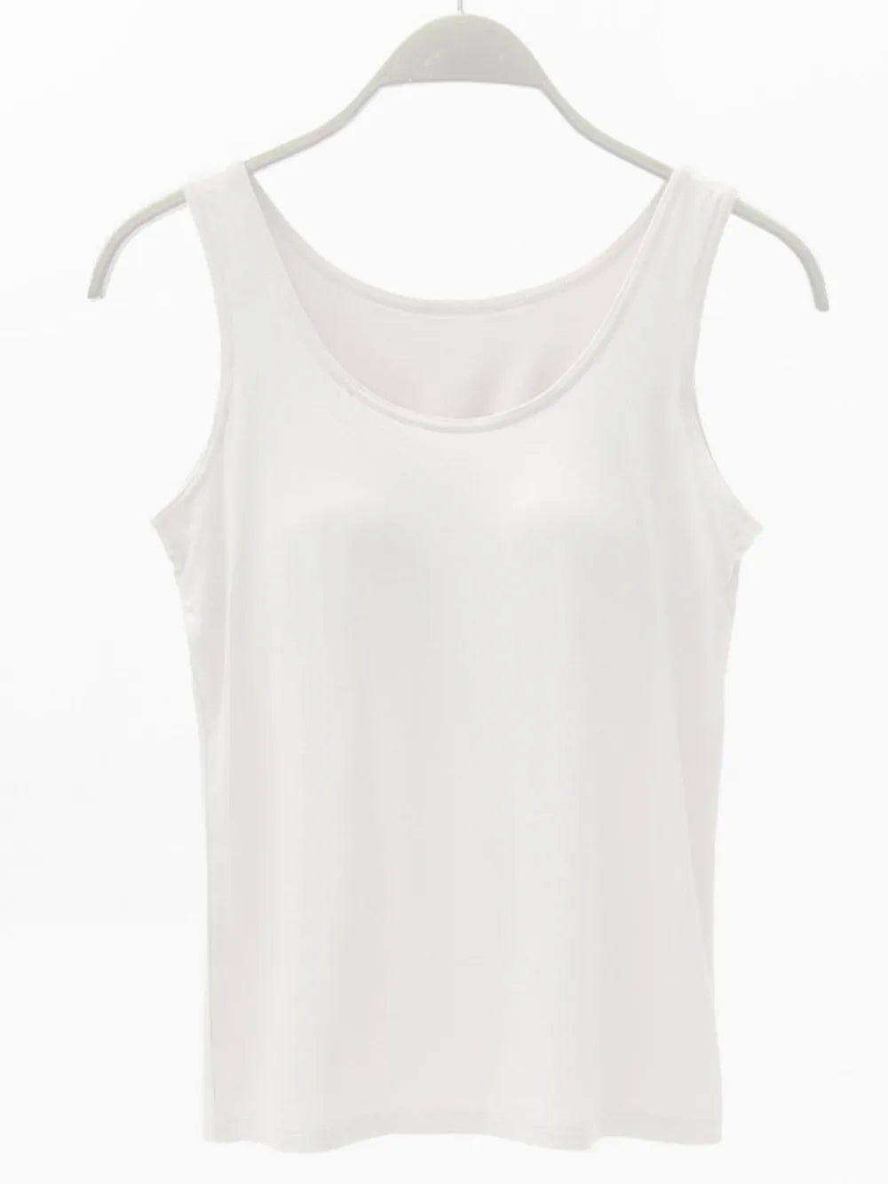 Full Size Wide Strap Modal Tank with Bra - kinko