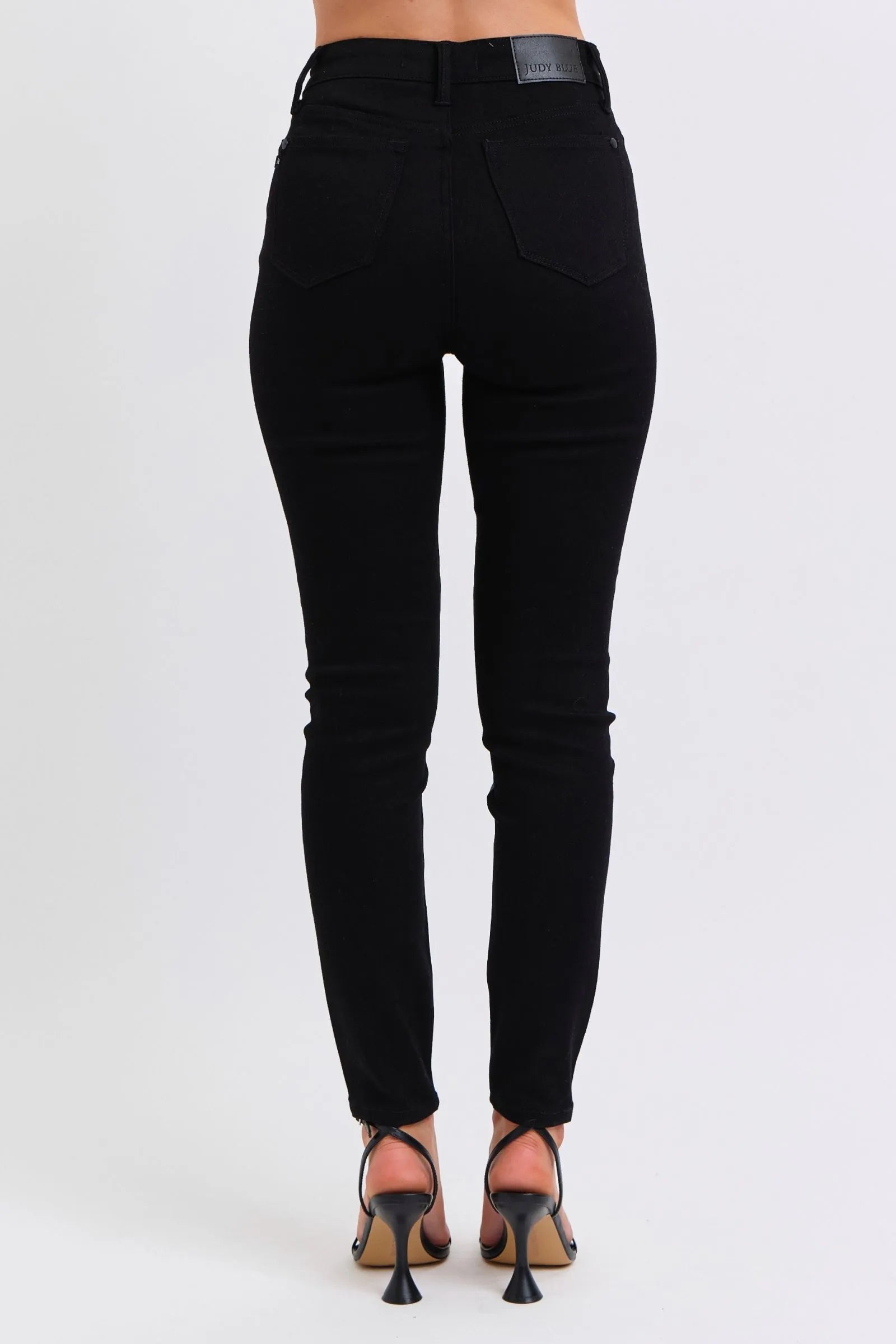 Judy Blue Plus Size HW Faux Leather Skinny Pants - kinko