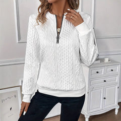 Short Women's Clothing With Zipper Sweater Long Sleeve - kinko
