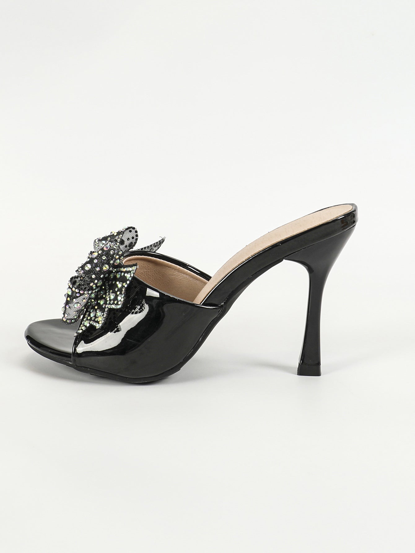 Round Toe Outer Single Stiletto Heel Women Sandals Solid Color Open Toe Sandals - kinko Global Holdings inc