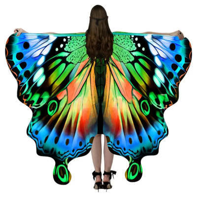 European And American Butterfly Talma Halloween Costume - kinko