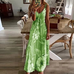 Women's Dress Long Flower Suspender Skirt - kinko