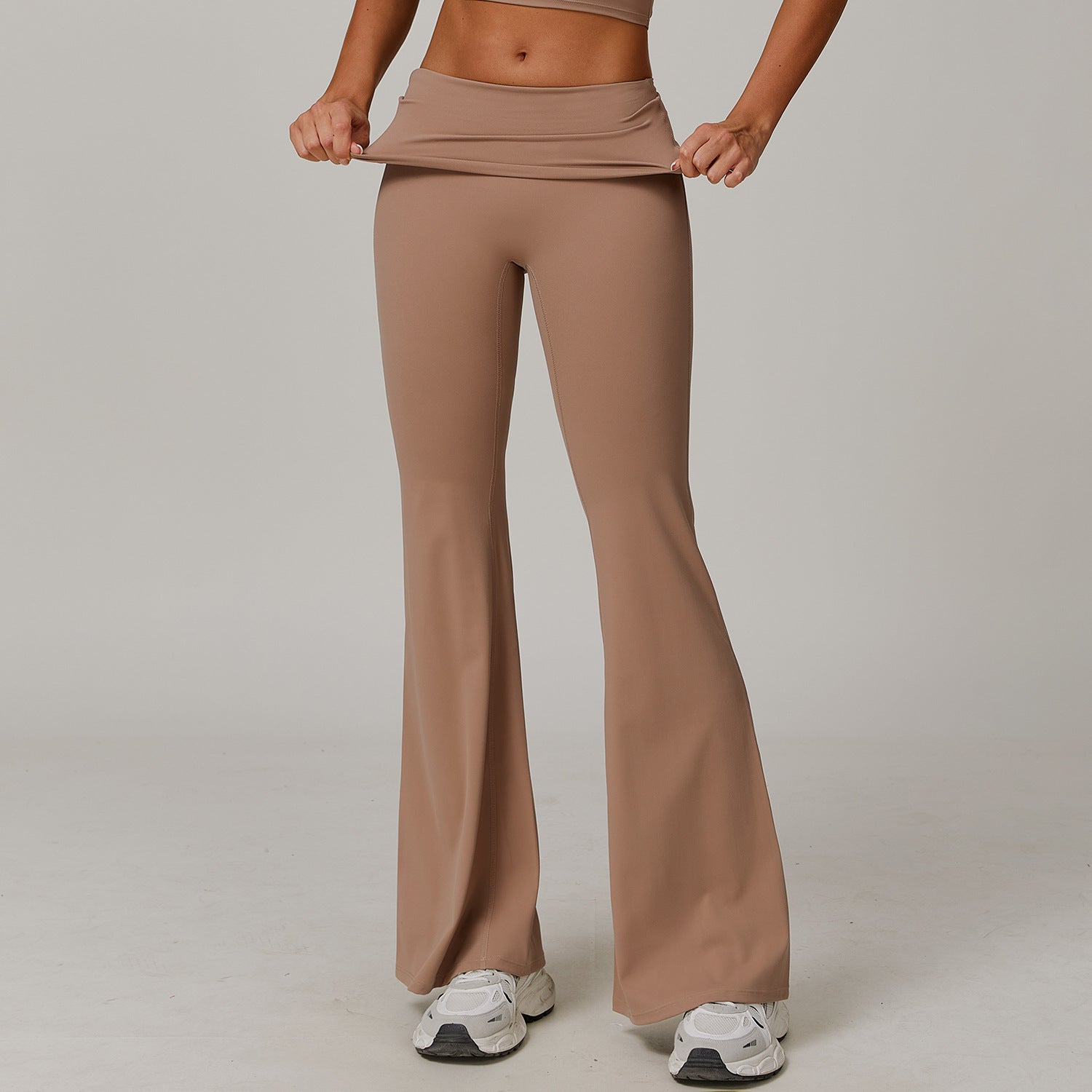 Women's Casual Folding High Waist Yoga Pants - kinko
