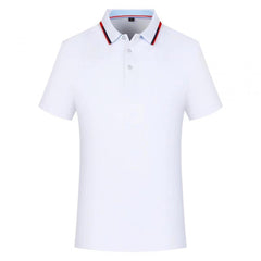 Color Block Short-sleeved Polo Shirt - kinko
