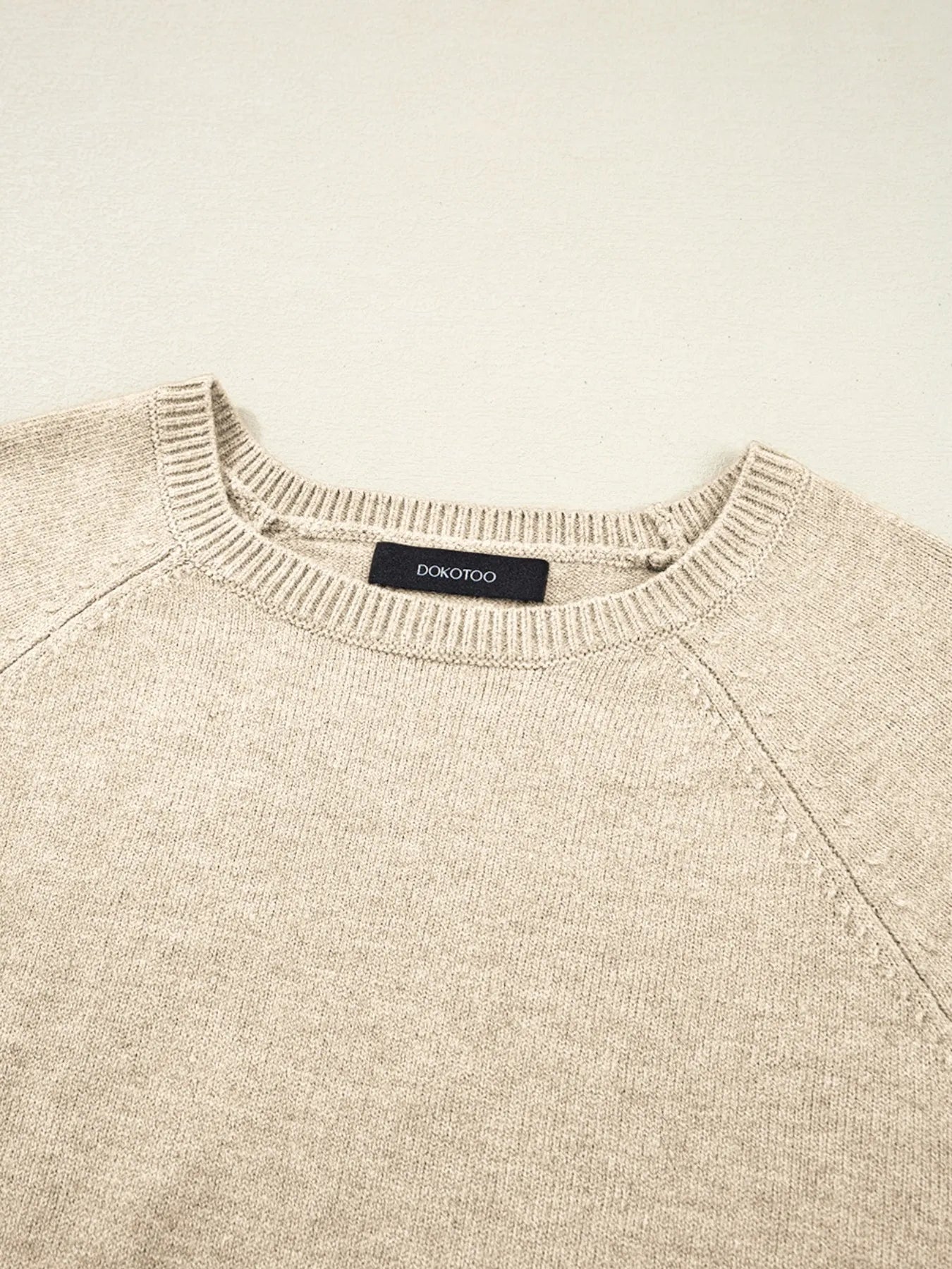 Crew Neck Long Sleeve Sweater - kinko