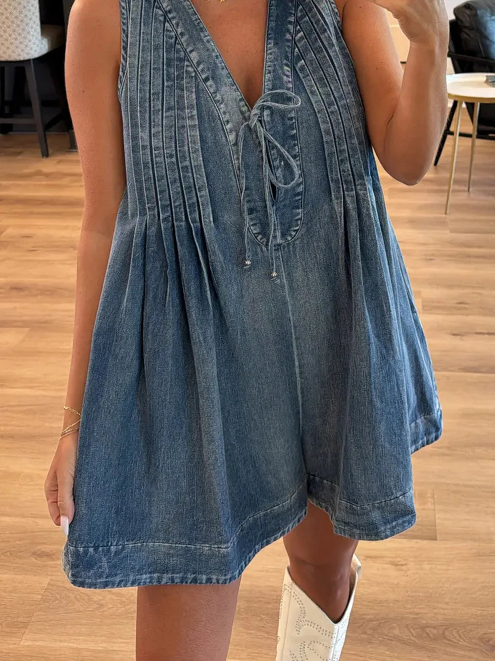 Tied Romper with Pockets - kinko