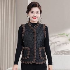 Middle-aged And Elderly Fall Winter Coat Mom Vest